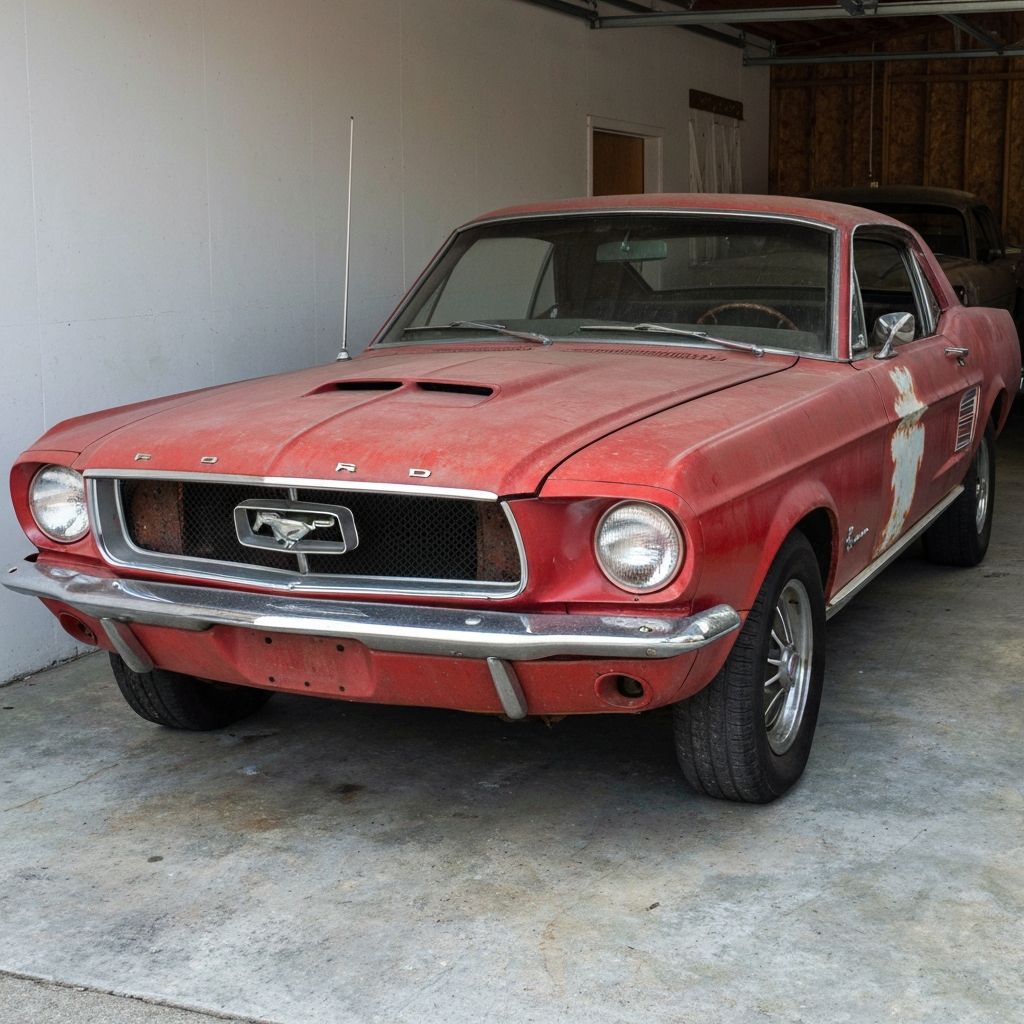 Mustang antes de restauración